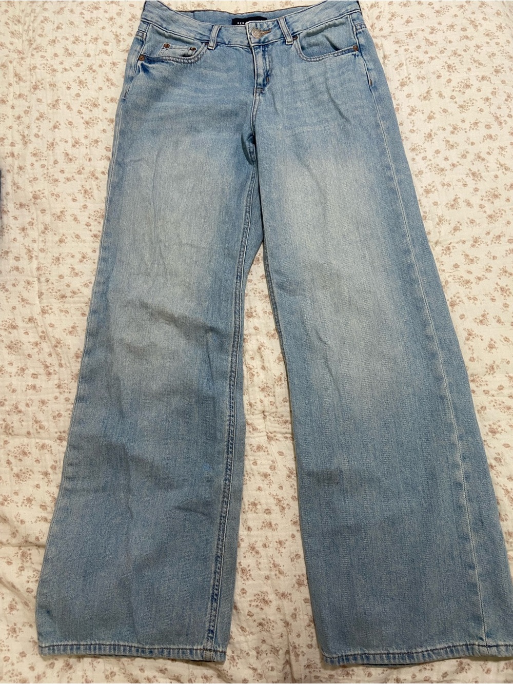 Aeropostale Light Blue Wide-Leg Women's Jeans